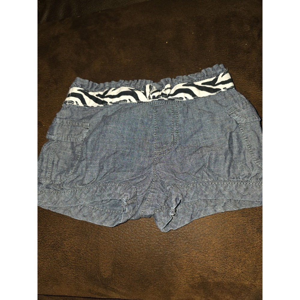 Gymboree wild for zebra denim shorts size 5t‎